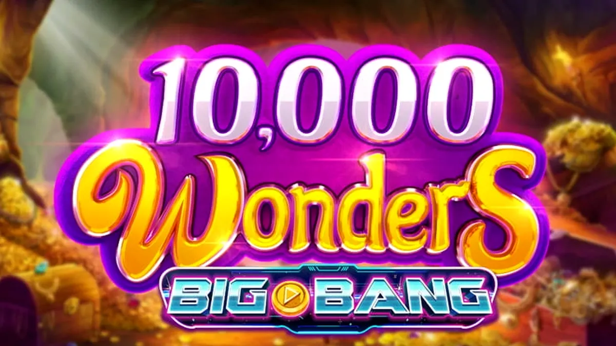 Interface do jogo 10,000 Wonders Big Bang da ReelPlay
